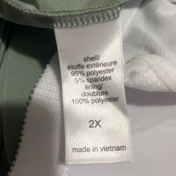 American Beach by Maruices Womens Swim Tankini Tank Top Sage Green 2XL - Picture 7 of 11